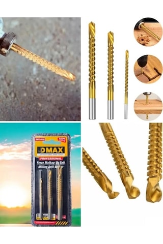 Dmax Matkap Freze Ucu 3 Lü Set Ekstra Güçlü
