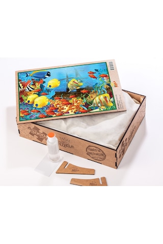 King Of Puzzle Renkli Deniz Altı Ahşap Puzzle 3000 Parça