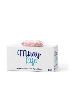 Miray Life Islak Mendil 90 Yaprak Gül 24 Lü 1 Koli