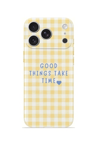 Apple iPhone Uyumlu 17 Pro Max Vorian İnce Kamera Korumalı Mika Kılıf Good Things Gingham Good Things Gingham Mika