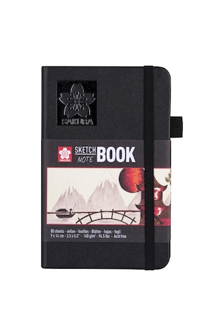 Sakura Sketchbook Sert Kapak Eskiz Çizim Defteri A6 140 Gr. Siyah