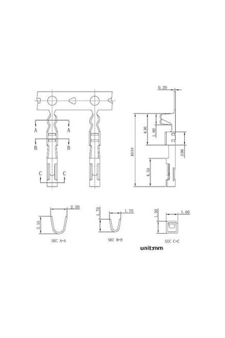 2.54mm Dupont Konnektör Dişi Terminali