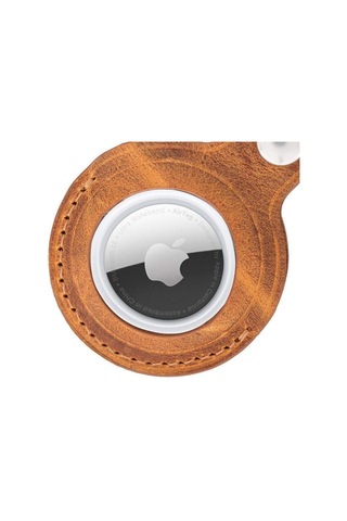 Bloompaw Moccasin Hakiki Deri Airtag Kılıfı Kahverengi