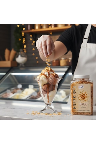 Krep Kırığı Sade 150 Gr Waffle, Pancake Ve Tatlılar İçin Çıtır Dekor