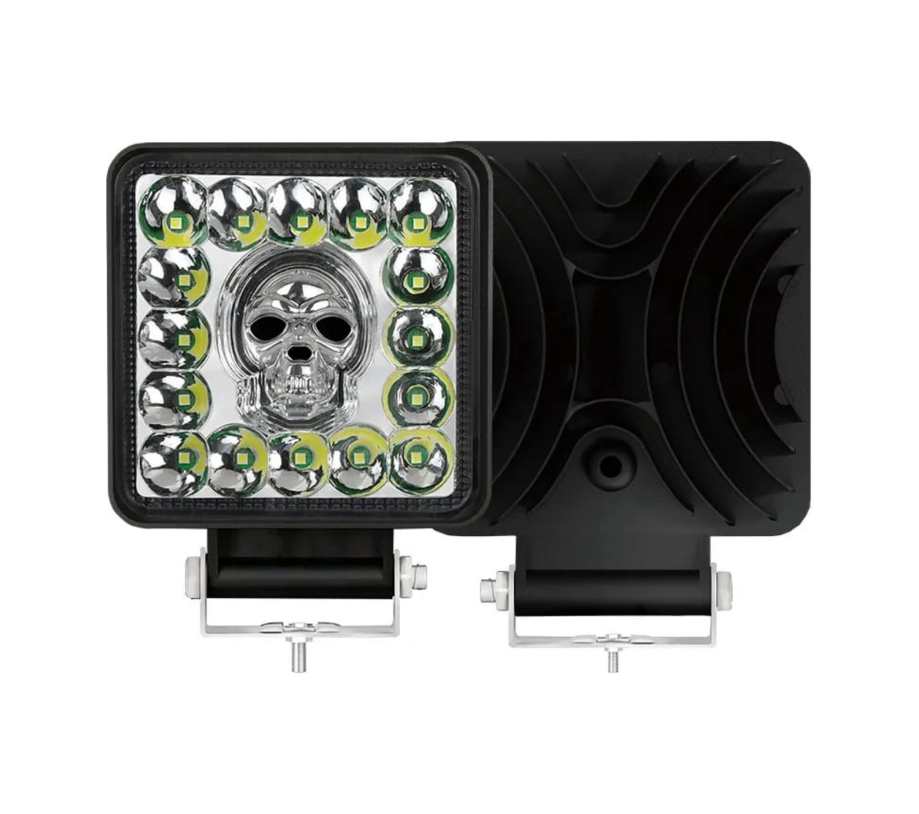 Kurukafa 16 Led Fonksiyonlu Kare Off Road Sis Farı Çalışma Lambası 12v
