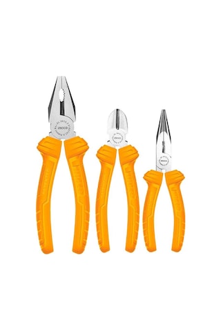 Ingco HKPS08318 3'lü Set Pense, Yan Keski, Kargaburun Pense
