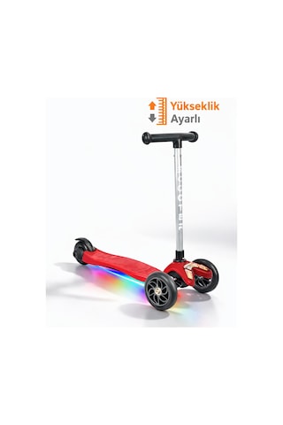 Tois Scootix Pilli Işıklı 3 Tekerlekli Çocuk Scooter Siyah