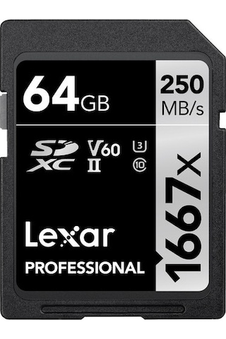Lexar Professional 1667X LSD64GCBNA1667 64 GB SDXC UHS-II Hafıza Kartı