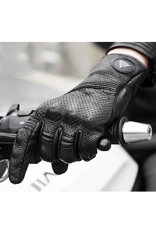 Motowolf Motosiklet Eldiveni %100 Deri Delikli Yazlık Full Koruma
