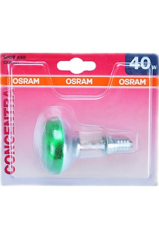 Osram 40W 240V R50 E14 Yeşil Cam Halojen Ampul