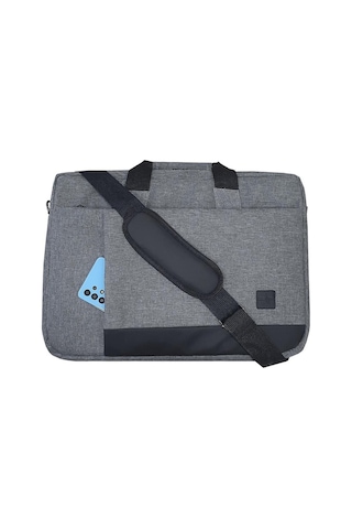 Gbmotion 3 Bölmeli Evrak Laptop El Omuz Çantası 17,3 İnç Gri