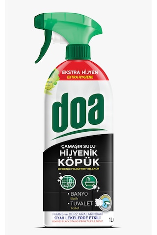 Doa Çamaşır Sulu Hijyenik Köpük Fayans Ve Derz Temizleyici Ekstra Hijyen 1 Lt X 6 Adet 6'lı Set