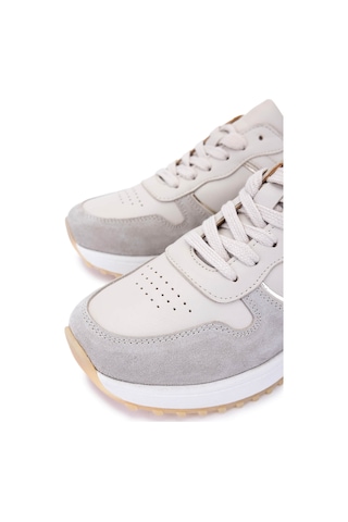 Tamer Tanca Kadın Hakiki Deri Bej Süet Sneakers & Spor Ayakkabı 258 3482 Bn Ayk Sk25-26 Bej Suet/dr/gold Bej
