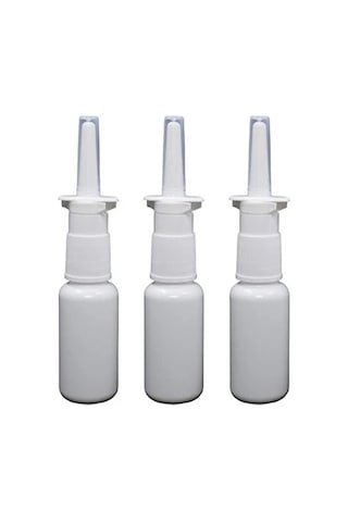 50 Ml Hdpe Boş Nazal Sprey Şişesi - Beyaz/beyaz Pompa Burun Spreyi Kutusu 100 Adet Şeffaf