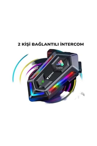 V20 Bluetooth 5.0 Motosiklet Kask Kulaklık Intercom Işıklı, Gürültü Engelleme, Uzun Pil