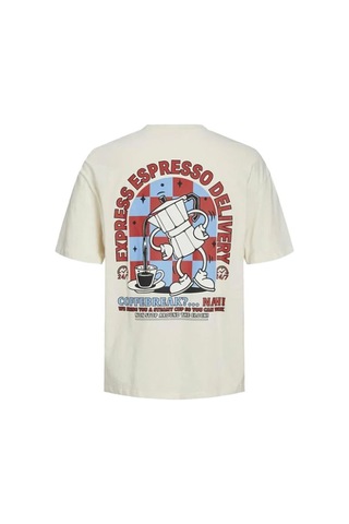 Jack & Jones Jortoast Tee Ss Crew Neck Erkek T-shirt 12254168-buttercream-gri