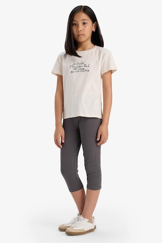 Defacto Kız Çocuk Bisiklet Yaka Baskılı Kısa Kollu Tişört E5892a825smbg697 Bej