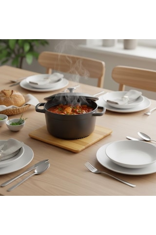 Kare Bambu Nihale Metal Fileli, Isıya Dayanıklı Tencere Ve Çaydanlık Altlığı 16,5 X 16,5 Cm Çok Renkli