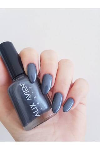 Alix Avien Sedefli Gri Oje 35 Yüksek Pigmentli Uzun Süreli Kalıcılık Hızlı Kuruma Nail Lacquer 35