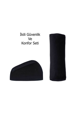 Araba Emniyet Kemeri Yastığı Oto Kemer Küçültme Seti Çocuk Baş Boyun Yastığı Kemer Daraltıcı 2li Set