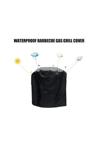 Moveevo Barbekü Izgarası Koruması 210d Oxford Kumaş Siyah Su Geçirmez Kayışlı 58x77cm Xs Siyah