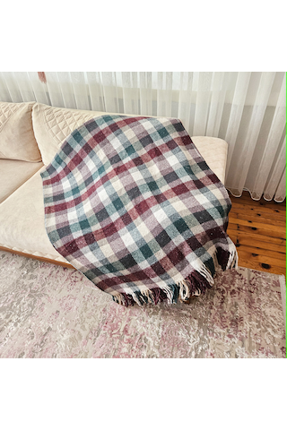 Çift Kişilik Pamuklu Battaniye 180x200 Cm 5032 Çok Renkli