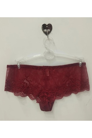 Belvü Kadın Dantelli Hipster Külot Bordo
