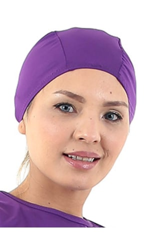 Likralı Kumaş Yüzücü Bone Deniz Ve Havuza Uygun Mor