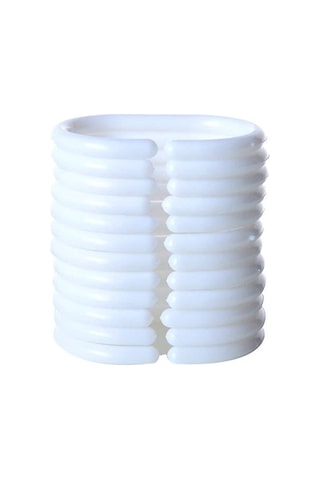 Zethome Günce Banyo Duş Perdesi 5026 Çift Kanat 2X100X200 Beyaz