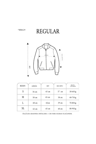 Etiler Collection Unisex Uzun Kol Baskılı Bomber Ceket - Siyah