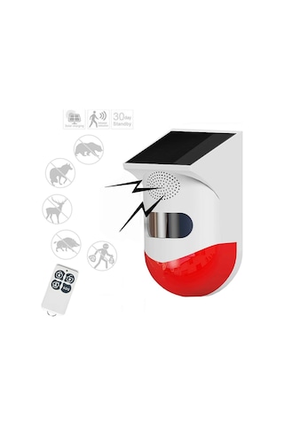 1291 Güneş Enerjili Sensörlü Alarm Hırsız Ve Yabani Hayvan Kov...