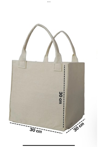 Krem Çok Amaçlı Keçe Organizer Dolap İçi Düzenleyici Kulplu Eşya Krem