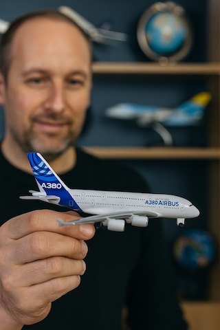 Die Cast Metal Gövde Airbus A380 Model Uçak 1:64 Ölçek 12 Cm Koleksiyonluk Detaylı Tasarım Premium