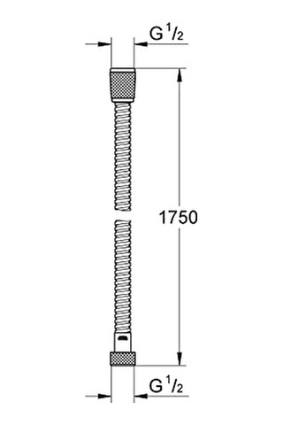 Metal 1750mm Metal Duş Hortumu Krom 27503001 Çok Renkli
