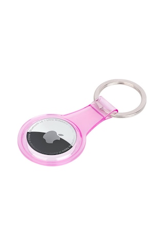 Subutu Apple Uyumlu AirTag 07 Silikon Anahtarlık-pembe