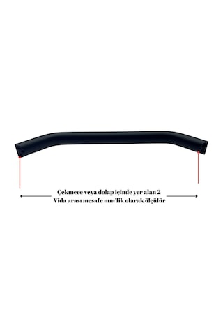 Irk Metal %100 Alüminyum Metal Mobilya Mutfak Çekmece Kapak Kulbu Şahin Model Içi Boş Mat Siyah Kulp 224 MM-Siyah Siyah