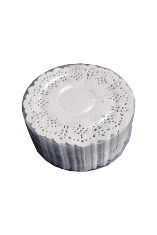 Lidopack Dantel Kağıt Karton Çay Meşrubat Bardak Altlığı - Beyaz - 9 Cm - 500 Adetlik 5 Paket Beyaz