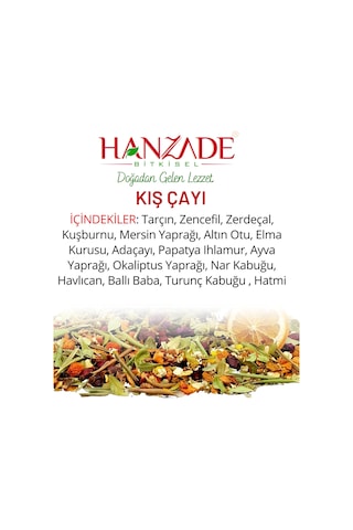 Hanzade Bitkisel Kış Çayı 200 Gr x 3 Adet Zengin İçerikli