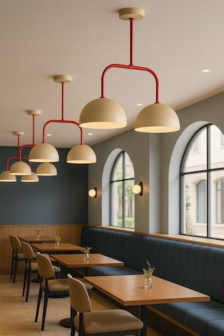 Dualdome Metro Kreatif Sarkıt Lamba-avize - Modern Endüstriyel Mufak Hol Cafe Salon Avize Krem
