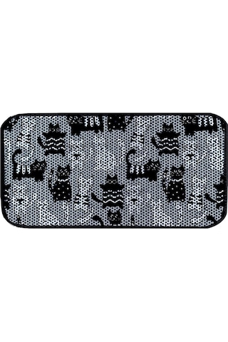 Aktunç Elekli Tuvalet Desenli Önü Kedi Kumu Paspası 60x120 Cm Desen 8