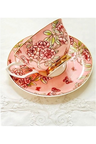 Cristina Re Teacup Saucer Enchanted Butterfly Çok Renkli