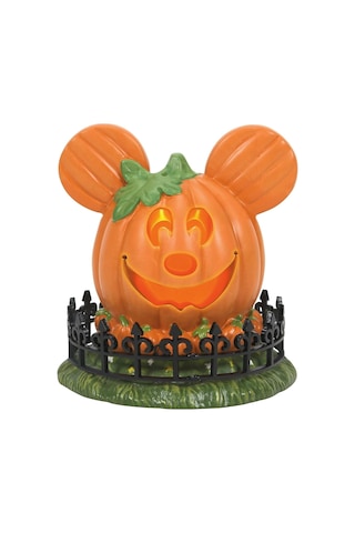 Department 56 Disney Village Cadılar Bayramı Aksesuarları Pumpkintown Mickey Mouse Town Center Işıklı Heykelcik, 1 Diğer