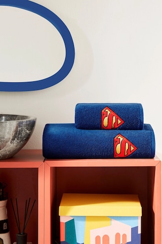 Özdilek Superman Hero Lisanslı 2'li Havlu Set Lacivert