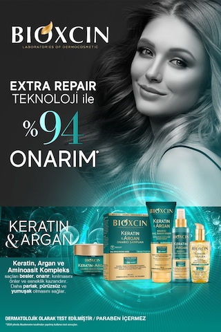 Bioxcin Keratin & Argan Onarıcı Bakım Maskesi 225 Ml 3 Adet