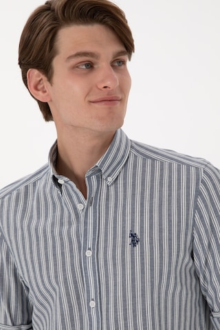 U.s. Polo Assn. Erkek Mavi Gömlek Desenli 50306349-vr036 Mavi