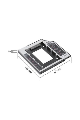Gabble Dvd Yuvasına Takılan Ssd Hdd Kutusu 12.7 Mm Hdd Caddy Kızak