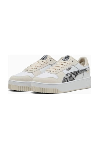 Puma Carina Street Snake Chic Kadın Spor Ayakkabı 40161101 40161101 Bey Beyaz