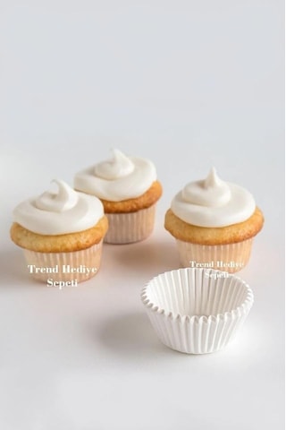 Trend Hediye Sepeti Takribi 200 Adet Mini Boy Beyaz Truff Çikolata Kağıdı, Muffin Kek Kalıbı, Lokum Sku: Smg8690010556455 Açık Gri