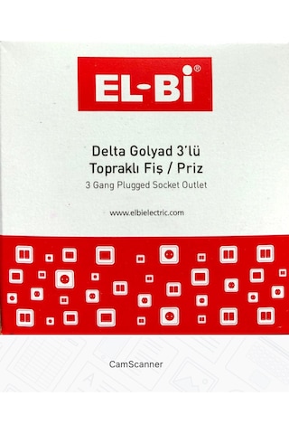 Elbi Delta Golyat 3'lü Topraklı Fiş Priz