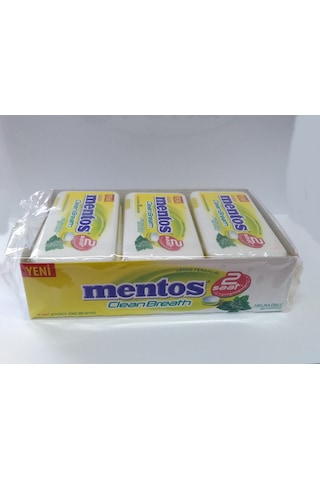 Mentos Clean Breath 2 Saat Limon Ferahlığı Melisa Özlü Tablet Şeker 12 x 21 G